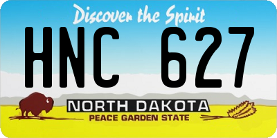 ND license plate HNC627