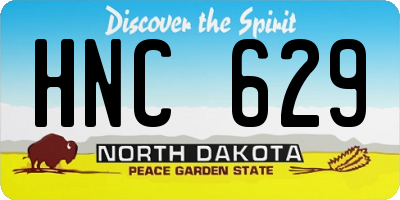 ND license plate HNC629