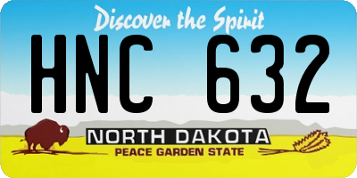 ND license plate HNC632