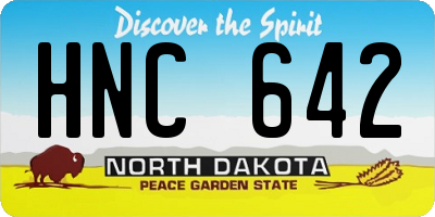 ND license plate HNC642
