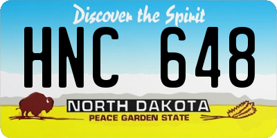 ND license plate HNC648