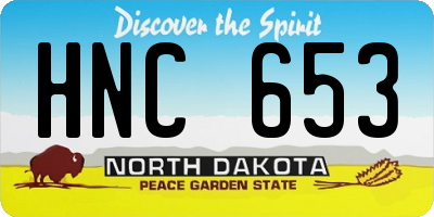 ND license plate HNC653