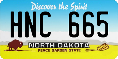 ND license plate HNC665