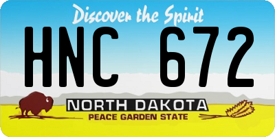 ND license plate HNC672
