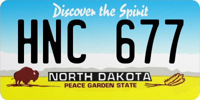 ND license plate HNC677