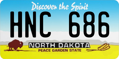 ND license plate HNC686