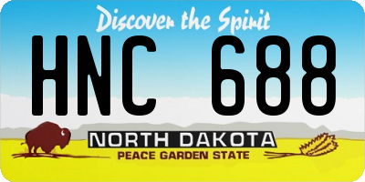 ND license plate HNC688