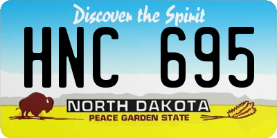 ND license plate HNC695