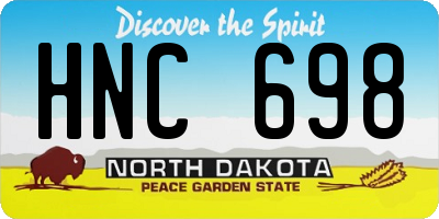 ND license plate HNC698