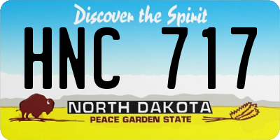 ND license plate HNC717