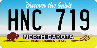 ND license plate HNC719