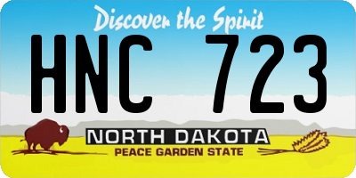ND license plate HNC723