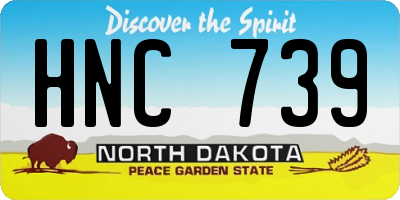 ND license plate HNC739