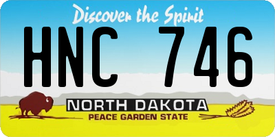 ND license plate HNC746
