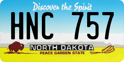 ND license plate HNC757