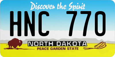 ND license plate HNC770