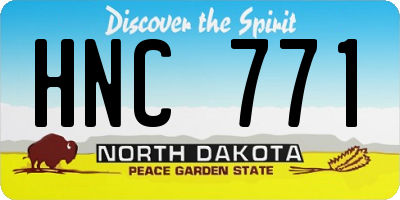 ND license plate HNC771