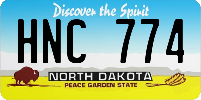 ND license plate HNC774