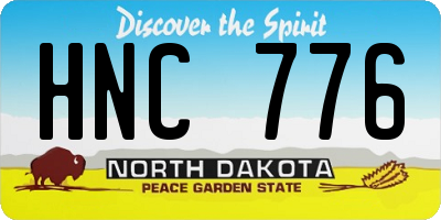 ND license plate HNC776