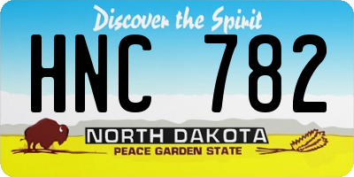 ND license plate HNC782