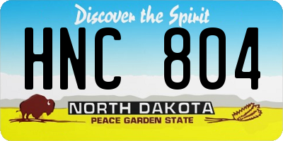 ND license plate HNC804