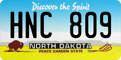 ND license plate HNC809