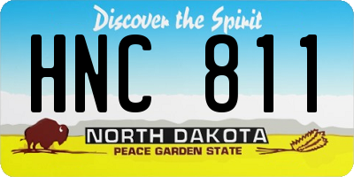 ND license plate HNC811