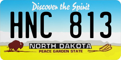 ND license plate HNC813