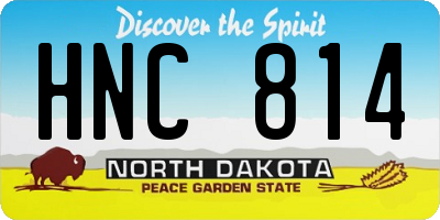 ND license plate HNC814