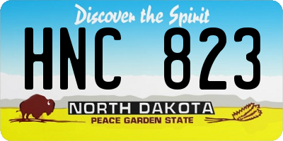 ND license plate HNC823