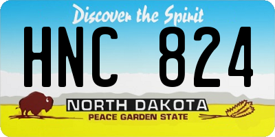 ND license plate HNC824