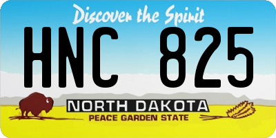 ND license plate HNC825