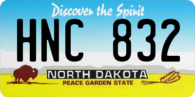 ND license plate HNC832