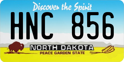 ND license plate HNC856