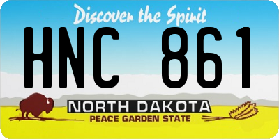 ND license plate HNC861