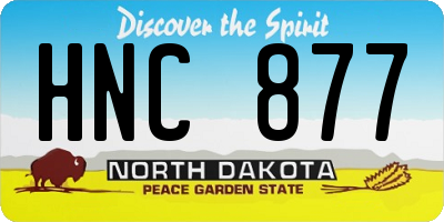 ND license plate HNC877