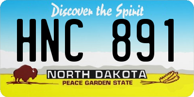 ND license plate HNC891