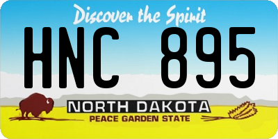 ND license plate HNC895