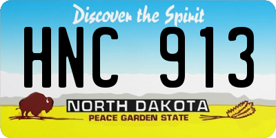 ND license plate HNC913
