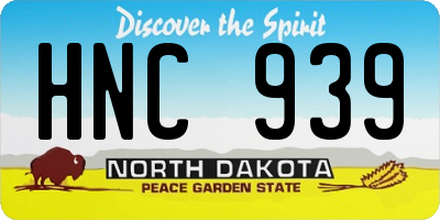 ND license plate HNC939