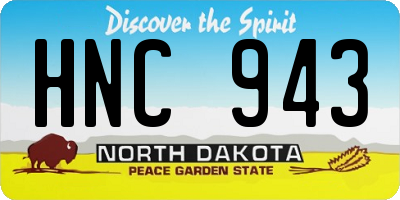 ND license plate HNC943