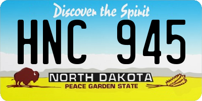 ND license plate HNC945