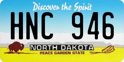 ND license plate HNC946