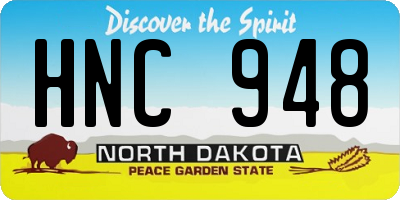 ND license plate HNC948