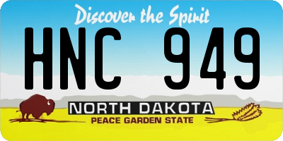 ND license plate HNC949