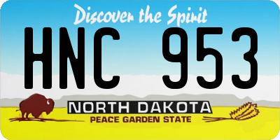 ND license plate HNC953