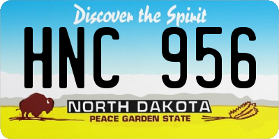 ND license plate HNC956