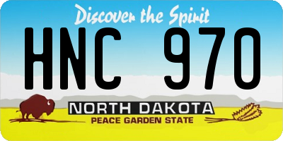ND license plate HNC970