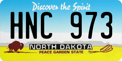 ND license plate HNC973