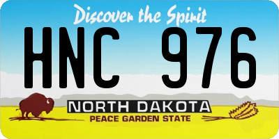 ND license plate HNC976